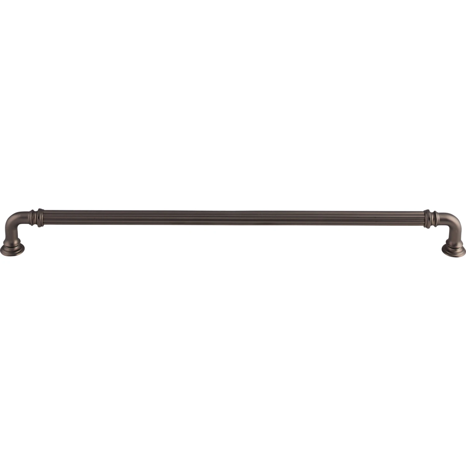 Top Knobs Reeded 12 Inch Center To Center Handle Cabinet Pull From The Chareau Collection Ash Gray 3 Top Knobs Reeded 12 Inch Center To Center Handle Cabinet Pull From The Chareau Collection Ash Gray