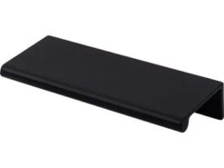 Top Knobs Europa 4 Inch Long Finger Cabinet Pull From The Mercer Series - 10 Pack Black