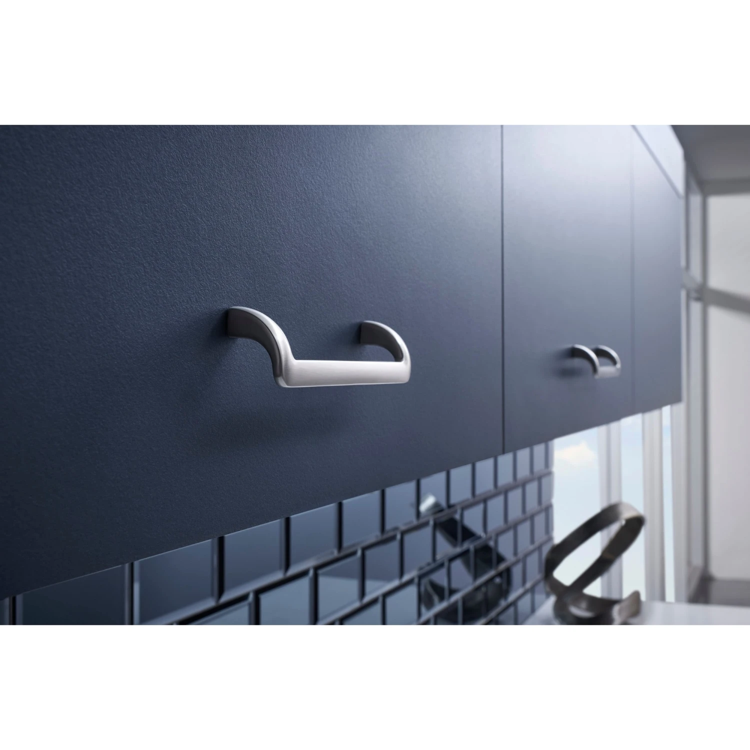 Top Knobs Kentfield 8-13/16 Inch Center To Center Handle Cabinet Pull From The Lynwood Series Ash Gray 8 Top Knobs Kentfield 8-13/16 Inch Center To Center Handle Cabinet Pull From The Lynwood Series Ash Gray - Image 6