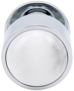 Vesta Fine Hardware FireSky Solid Brass 1-3/8" Round Designer Cabinet Knob With Carrara White Marble Stone Insert Polished Nickel -Cabinet Hardware Store vesta fine hardware v7553 alternate image 987
