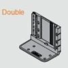 Blum SERVO-DRIVE Double Rear Bottom Bracket For Face Frame Two Drive Units - Single Dust Grey/Zinc -Cabinet Hardware Store z10d72